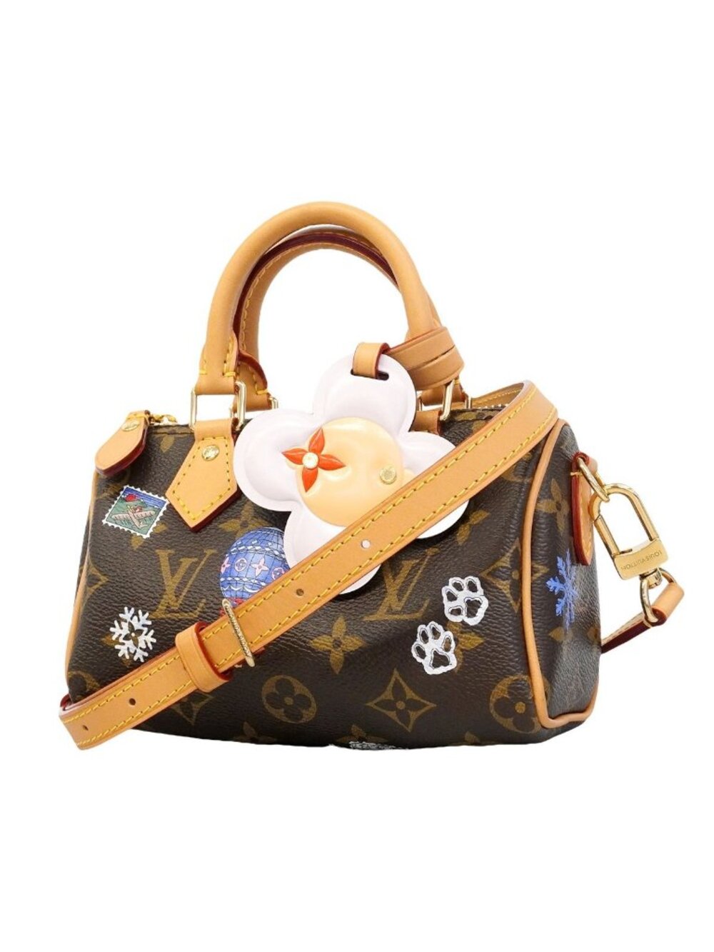 Louis Vuitton Handbag Monogram Vivienne Nano Speedy Brown 2-Way Bag